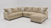 Aden Sectional Sofa With Chaise Tan Home Furniture Plus Bedding And