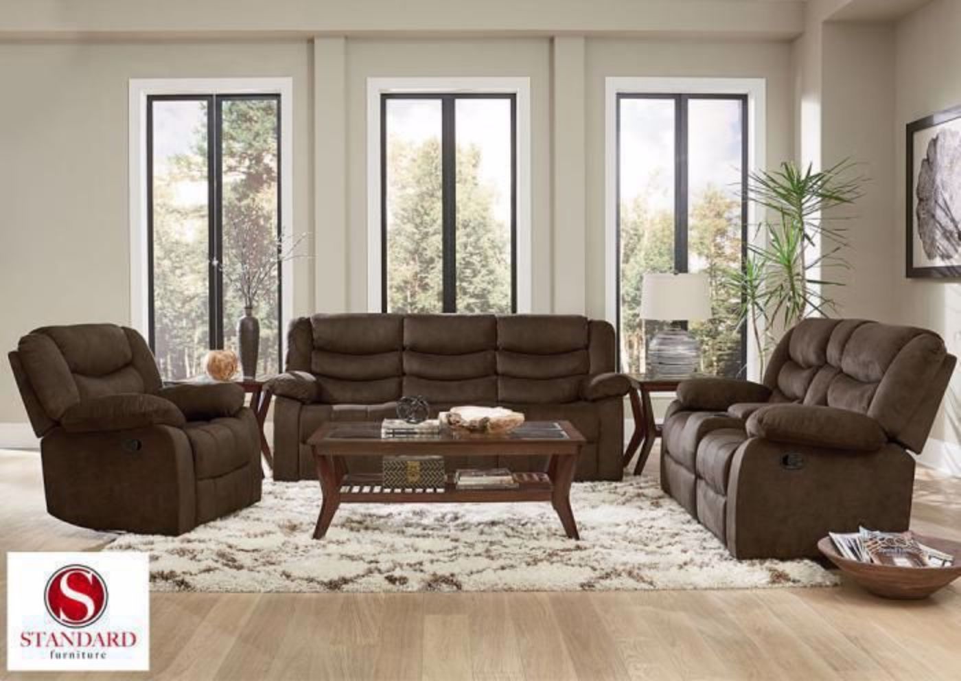 Picture of Ridgecrest Reclining Sofa Set - Brown