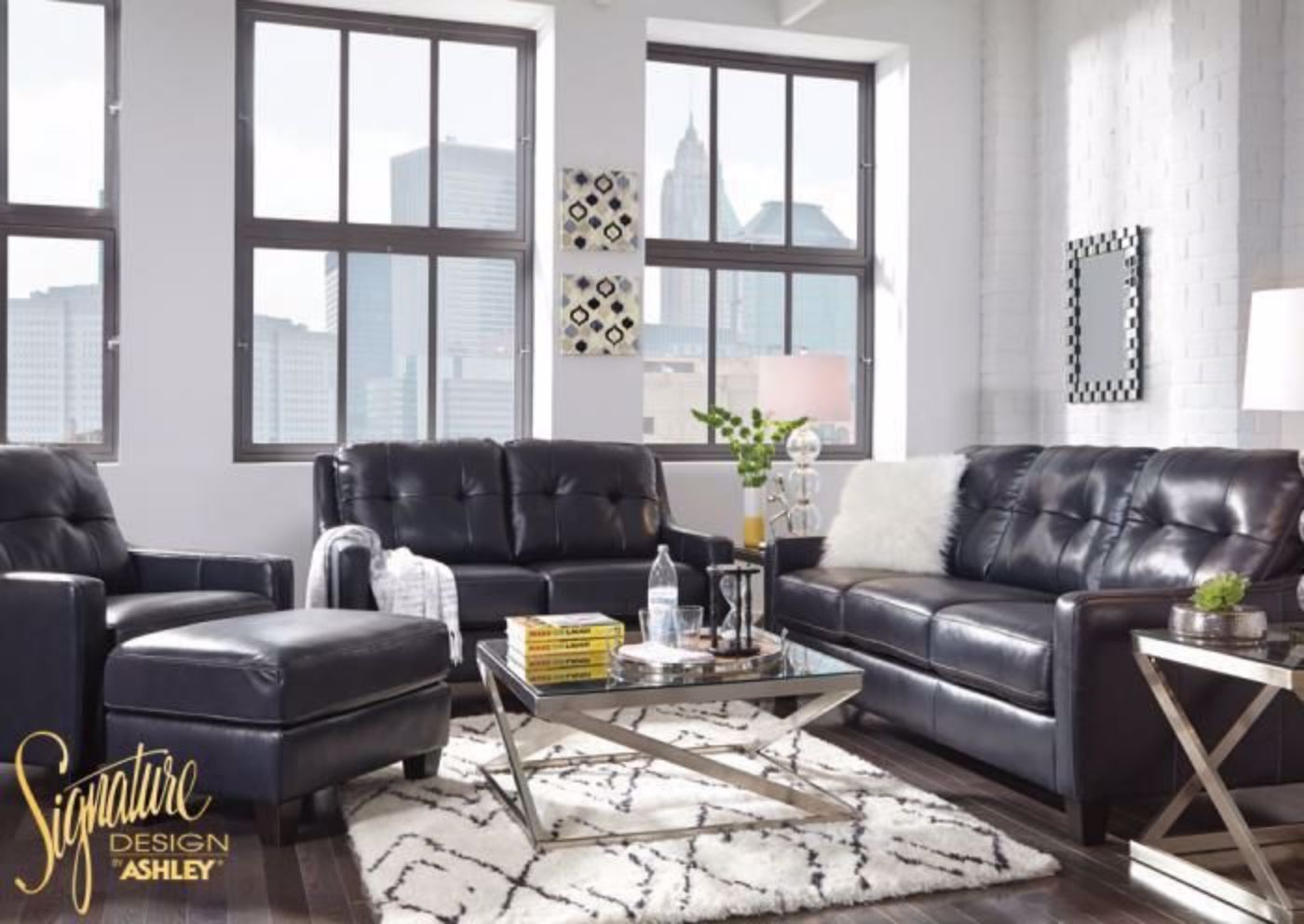 Picture of O'Kean Sofa Set  - Navy Blue