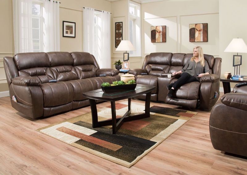 Picture of Badlands POWER Reclining Living Room - Dark Brown