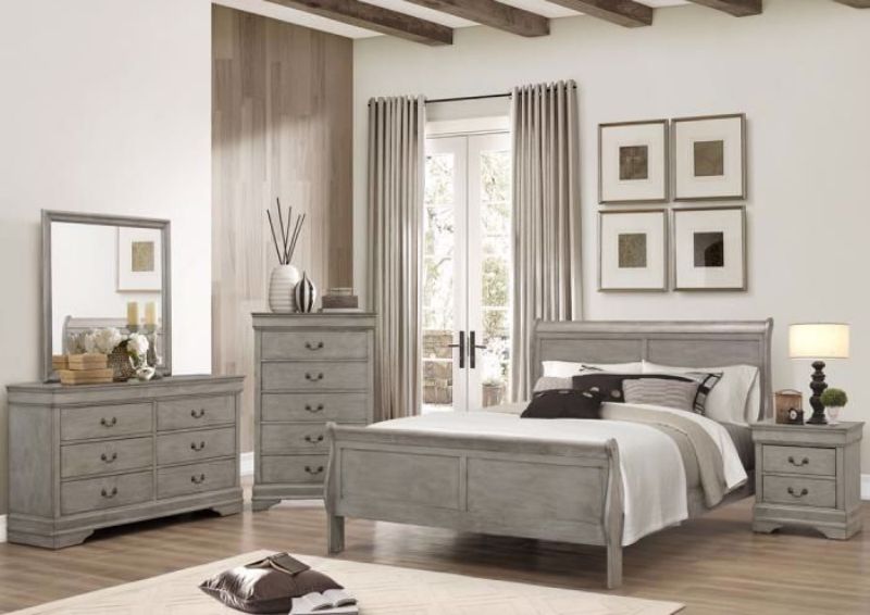 Picture of Louis Philippe Bedroom Set - Gray