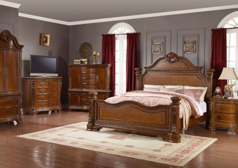 Picture of Chateau Orleans Bedroom Set - Brown