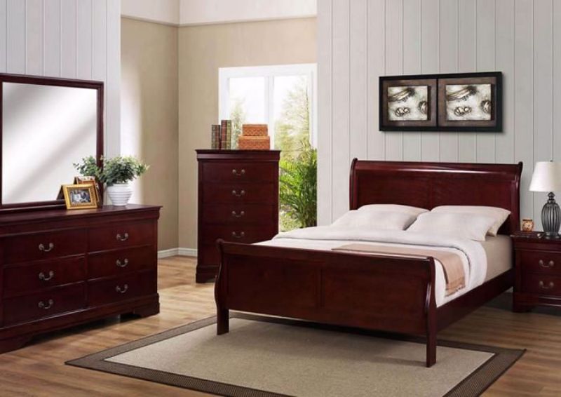 Picture of Louis Philippe Bedroom Set - Cherry