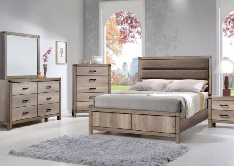 Picture of Russell Bedroom Set - Light Brown