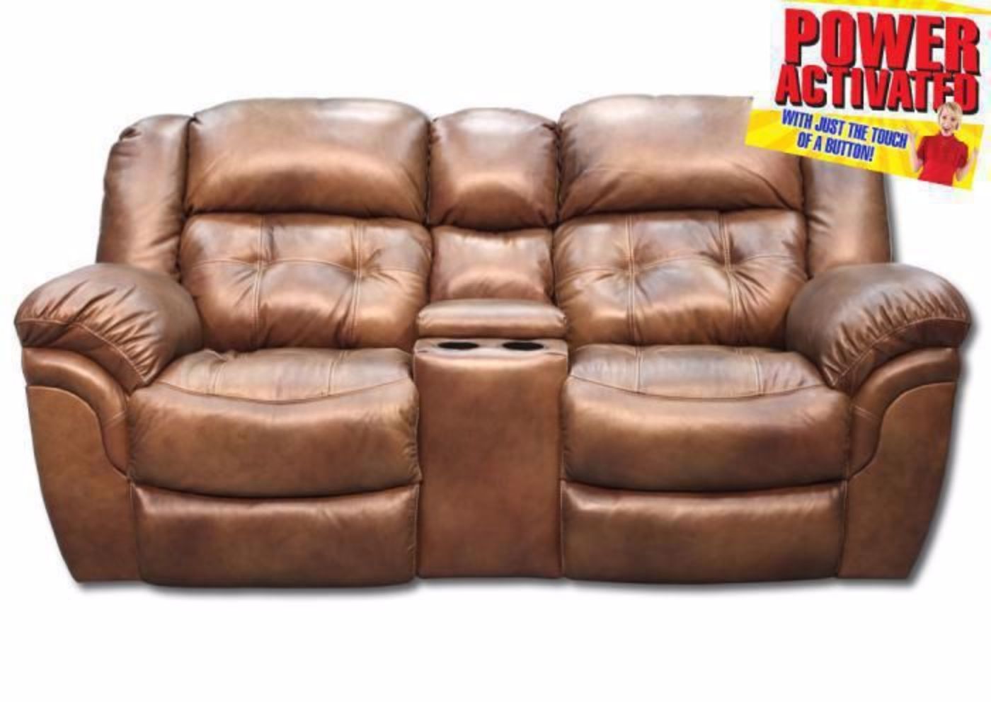 Picture of Abilene POWER Reclining Loveseat - Brown