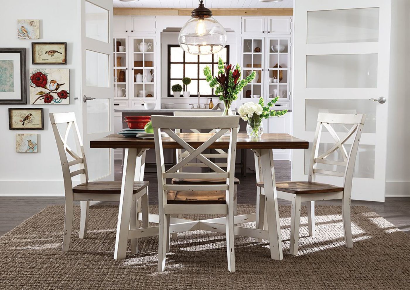Picture of Amelia 5 Piece Dining Table Set - White