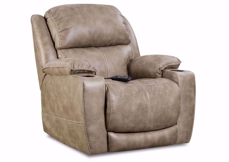 Badlands POWER Theatre Recliner with Light Brown Upholstery | Home Furniture Plus Bedding