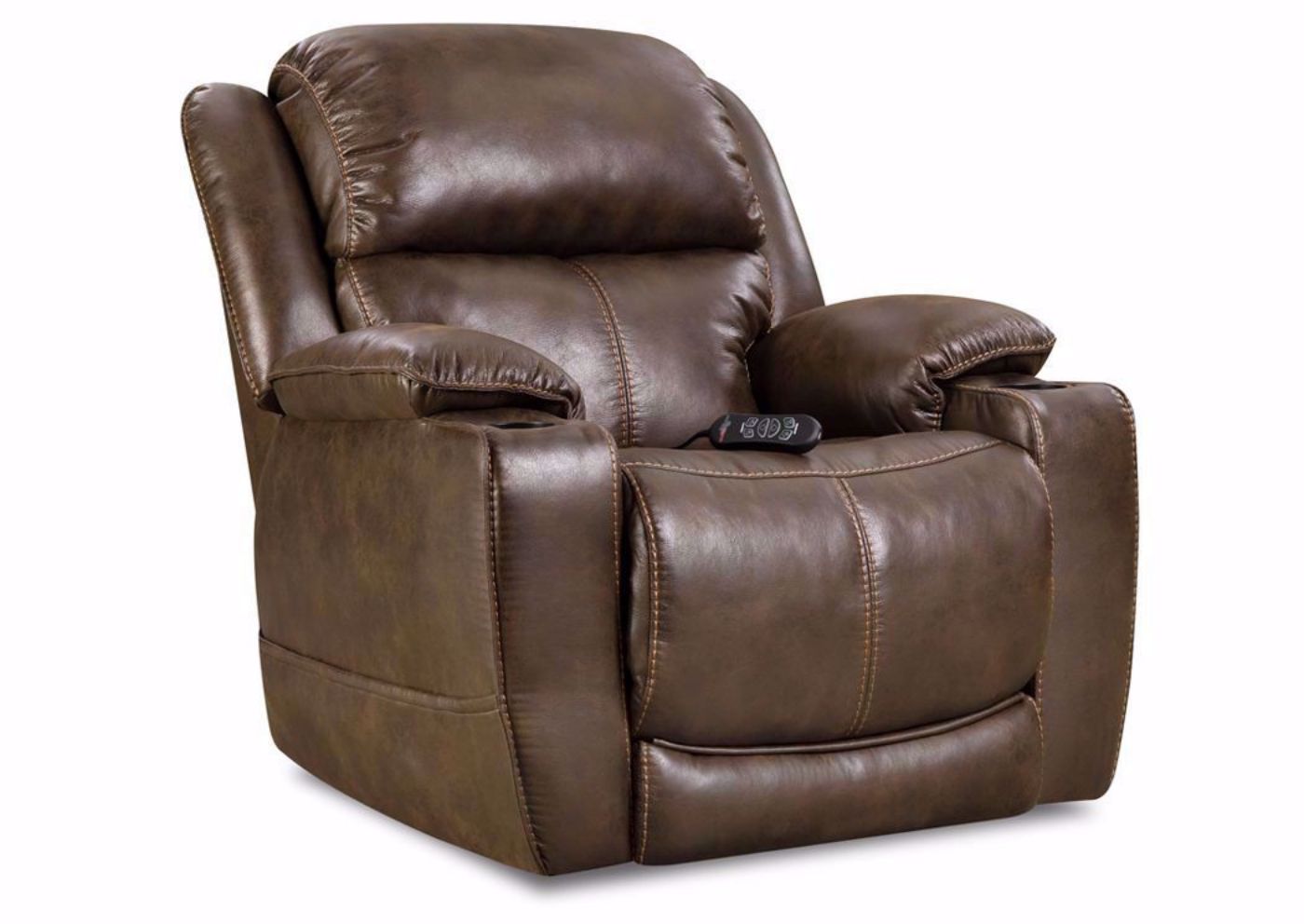 Badlands POWER Theatre Recliner with Dark Brown Upholstery | Home Furniture Plus Bedding