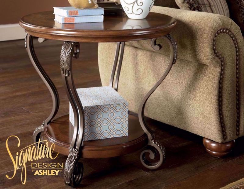 Side View of Nestor End Table in Room Setting by Ashley Furniture | Home Furniture Plus Mattress
