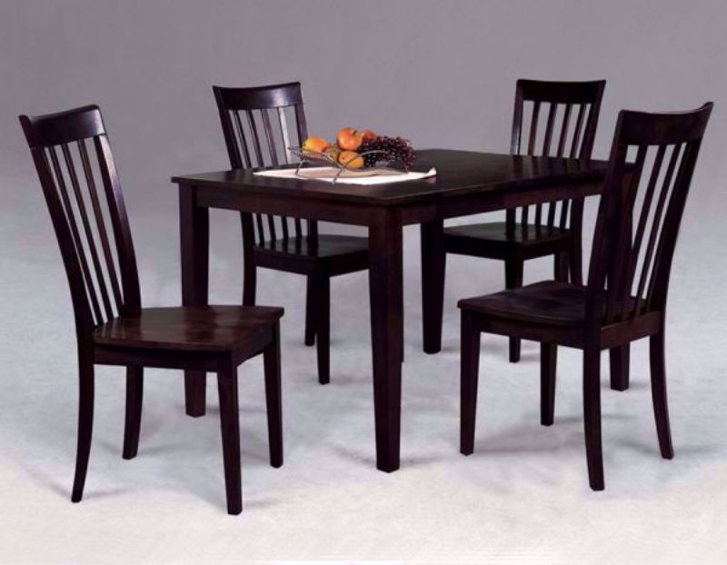 Dark Brown Brody 5 Piece Dining Table Set in a Room Setting | Home Furniture Plus Mattress