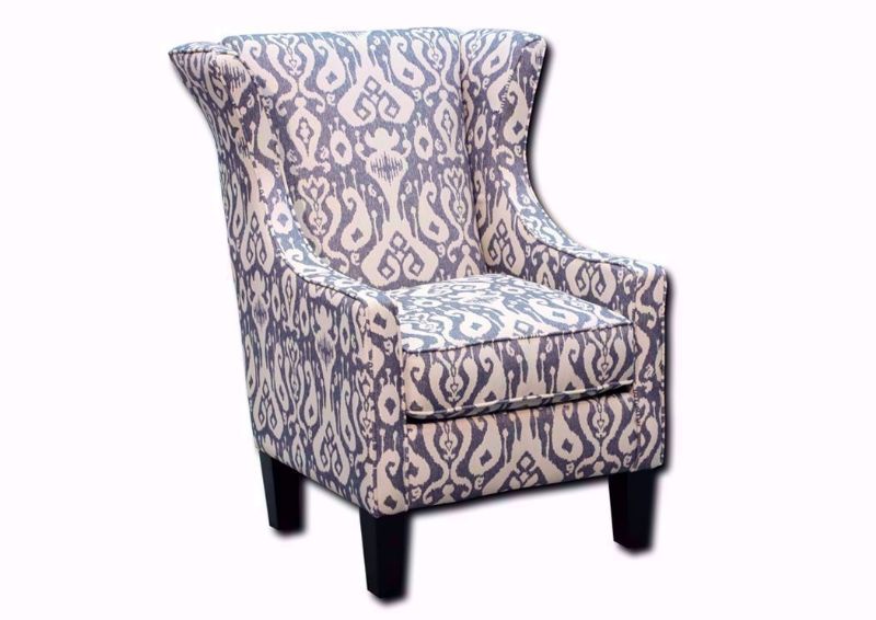 Casbah Accent Chair With a Multi-Color Patterned Upholstery at an Angle | Home Furniture Plus Mattress