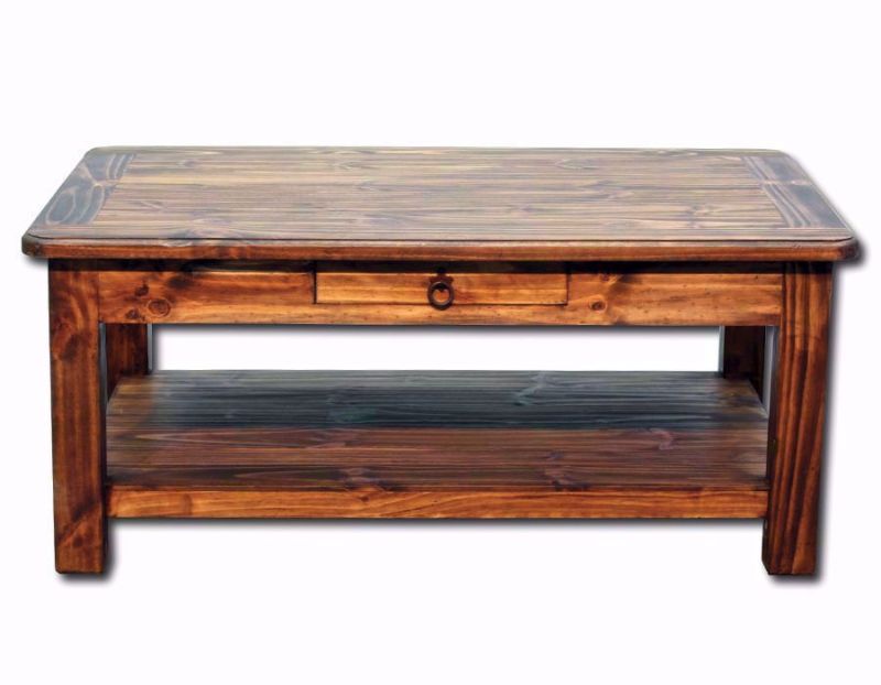 Rustic Brown Cottage Coffee Table Facing Front | Home Furniture Plus Mattress