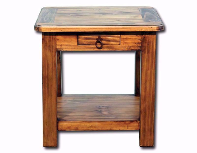 Rustic Brown Cottage End Table Facing Front | Home Furniture Plus Mattress