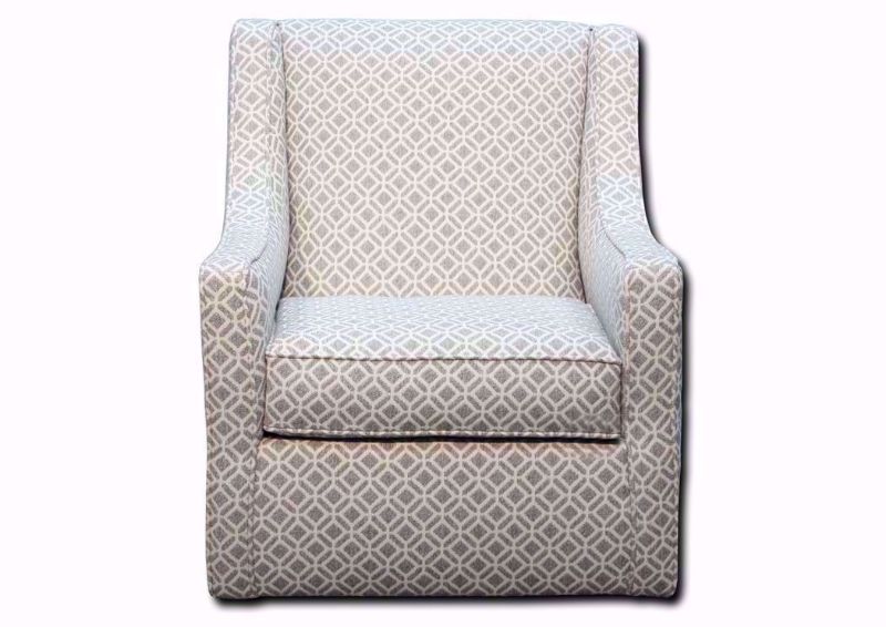 Delray Swivel Accent Chair With a Gray Patterned Upholstery Facing Front | Home Furniture Plus Mattress