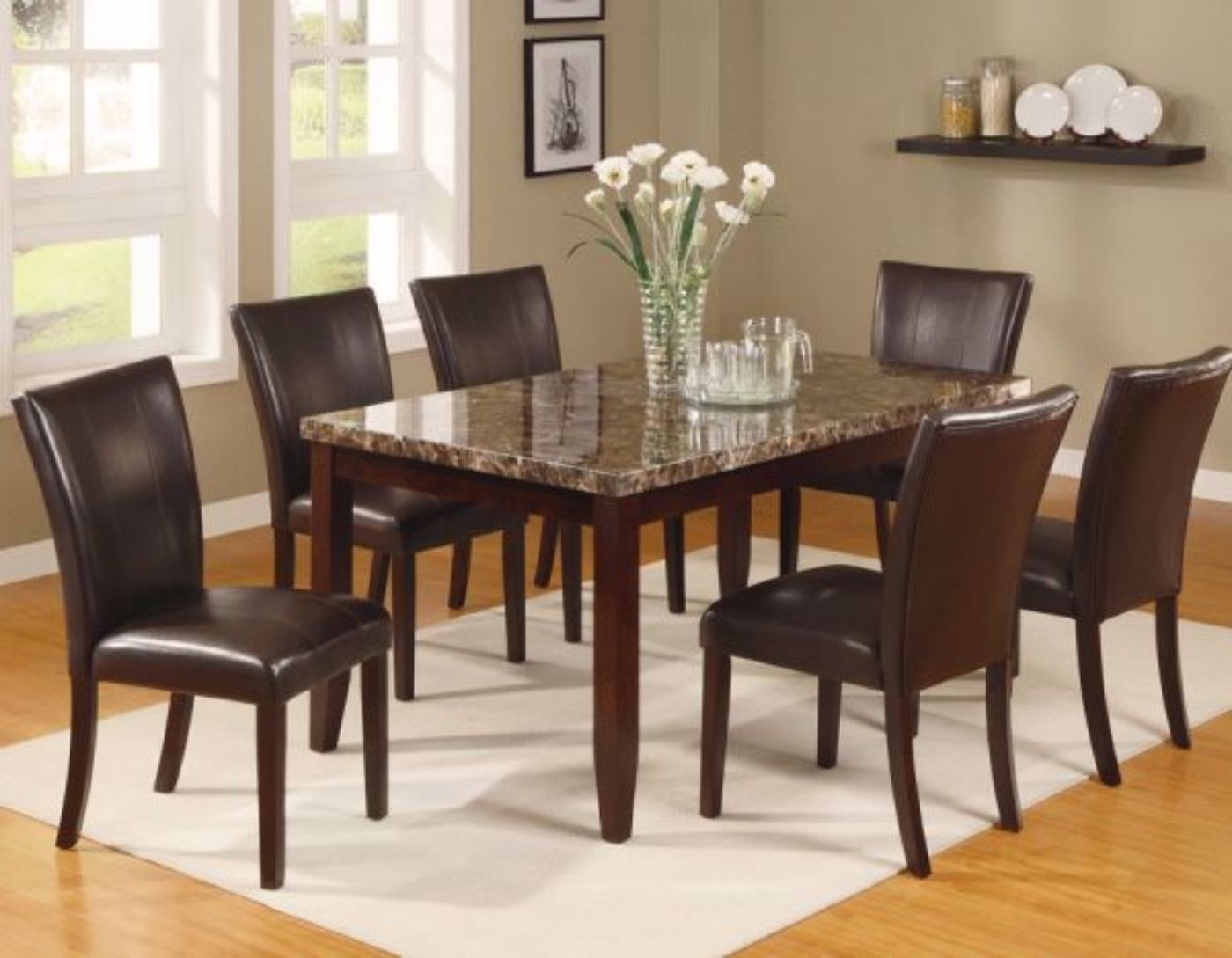 Picture of Dominic 5 Piece Dining Table Set - Brown