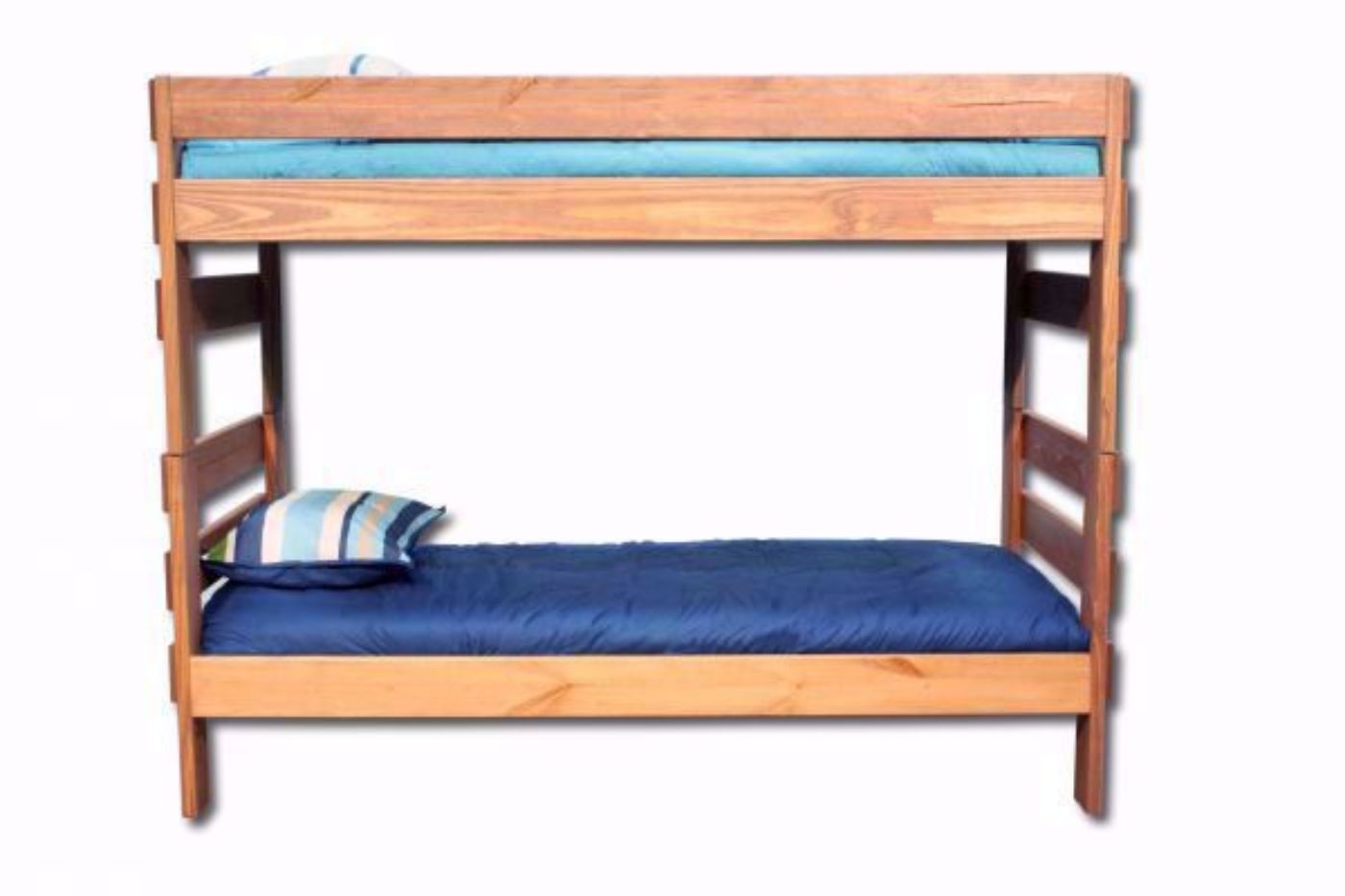 Duncan Twin over Twin Bunk Bed, Light Brown, Front Facing | Home Furniture Plus Bedding