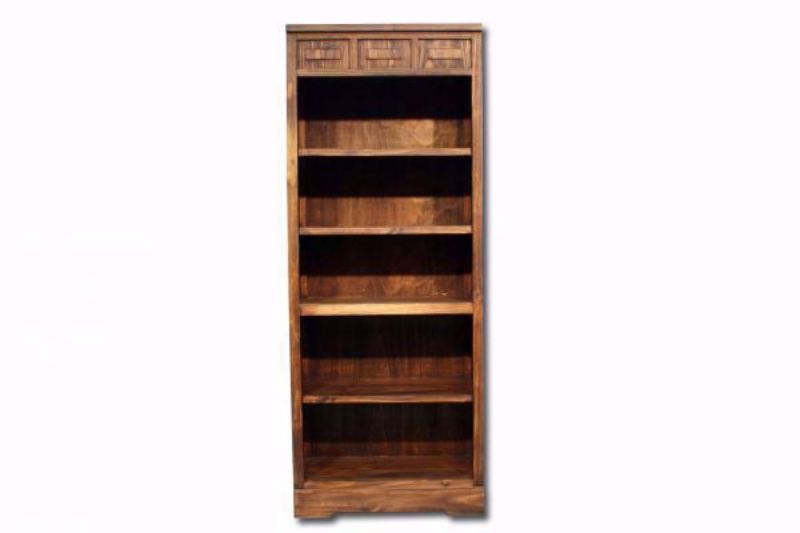 Rustic Brown Grove Bookcase Facing Front | Home Furniture Plus Mattress