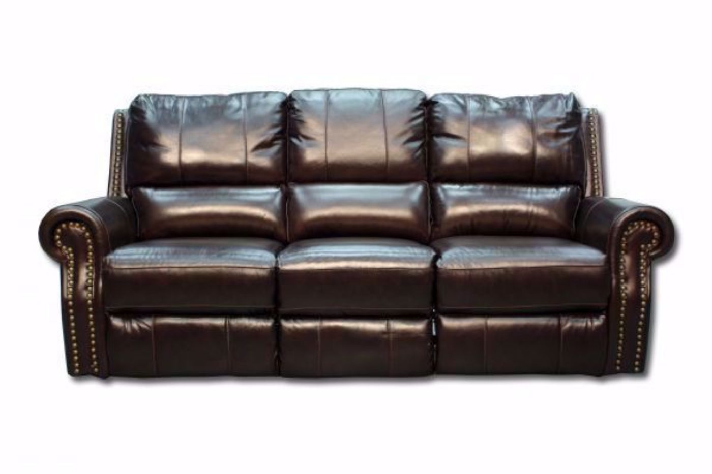 Gunnison Reclining Sofa, Dark Brown, Front Facing | Home Furniture Plus Mattress