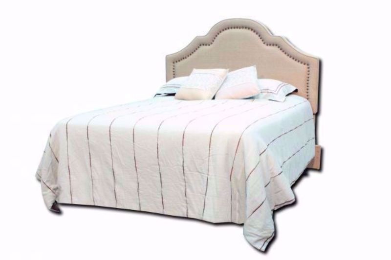 Off White Isabella Queen Upholstered Headboard at an Angle | Home Furniture Plus Mattress