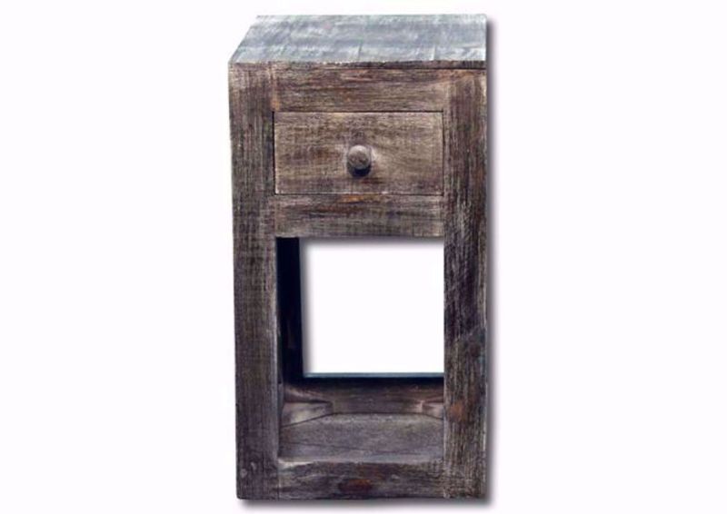 Barnwood Brown Ivy Chairside End Table Facing Front | Home Furniture Plus Mattress