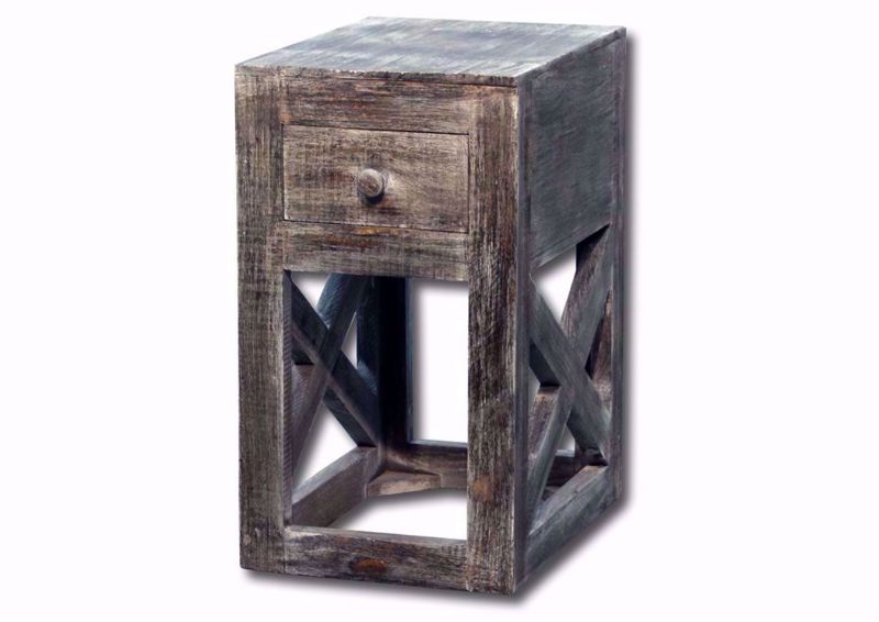 Barnwood Brown Ivy Chairside End Table at an Angle | Home Furniture Plus Mattress