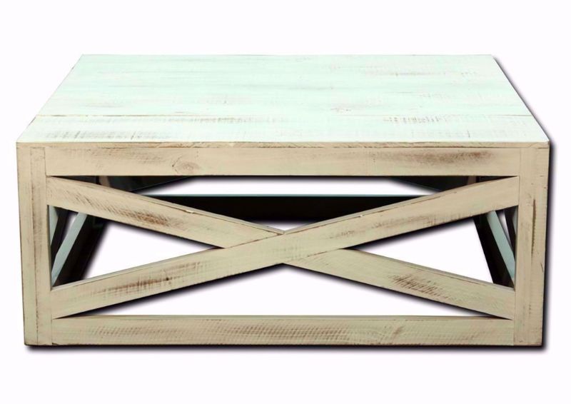 White Ivy Coffee Table Facing Front | Home Furniture Plus Mattress