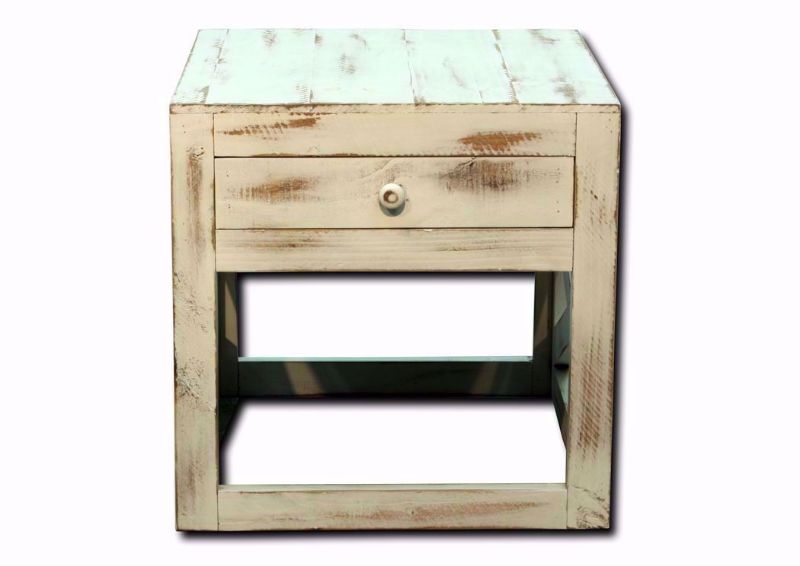 White Ivy End Table Facing Front | Home Furniture Plus Mattress