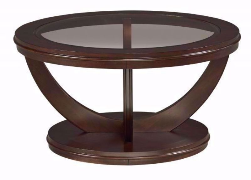 Cherry Brown LaJolla Coffee Table Facing Front | Home Furniture Plus Mattress