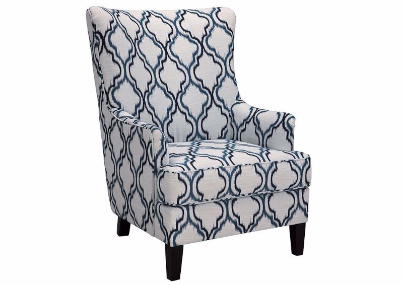 Picture of LaVernia Wingback Chair - Blue and Beige