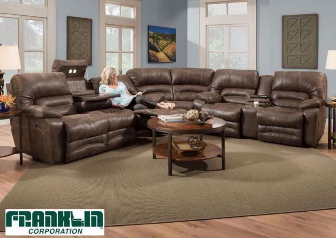 Picture of Legacy Reclining Sectional Sofa - Brown