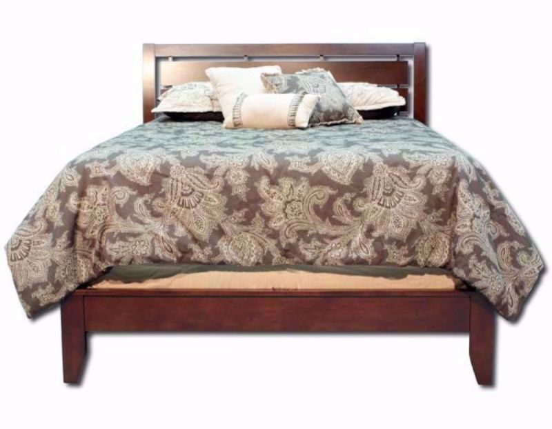 Front Facing View of the Marshall Full  Size Bed with Brown Finish  Front Facing | Home Furniture Plus Bedding