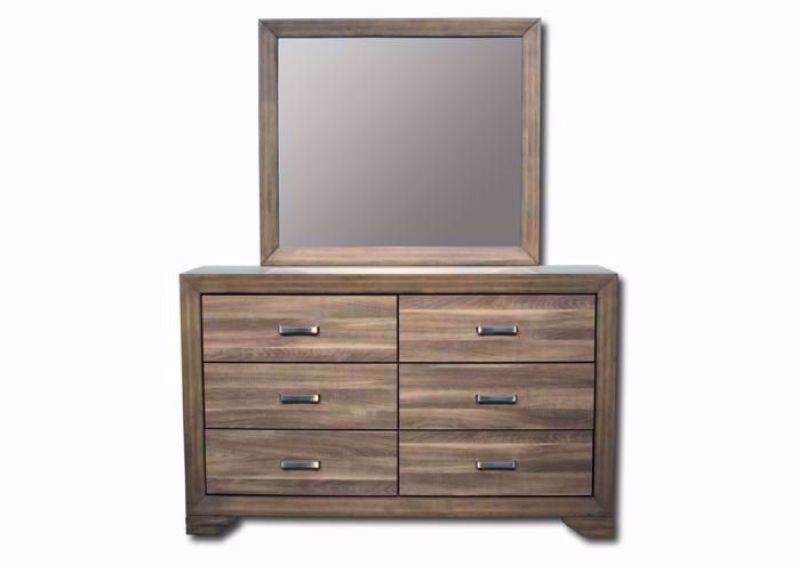 Brown Asheville Dresser with Mirror Facing Front | Home Furniture Plus Mattress