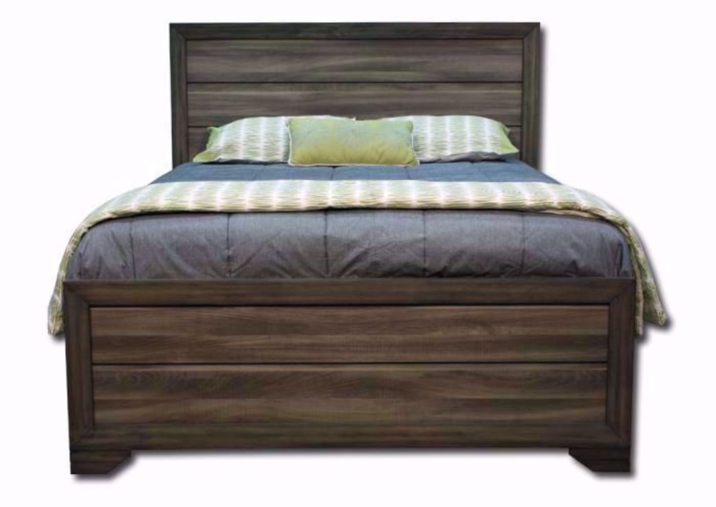 Weathered Brown Asheville Driftwood Queen Bed Facing Front | Home Furniture Plus Mattress