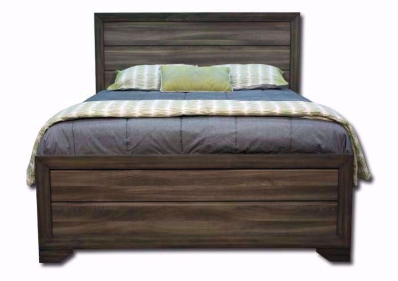 Weathered Brown Asheville Driftwood Queen Bed Facing Front | Home Furniture Plus Mattress