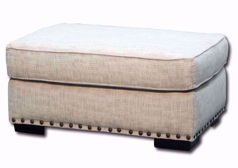 Beige Symbio Cream Ottoman by Albany at an Angle | Home Furniture Plus Mattress