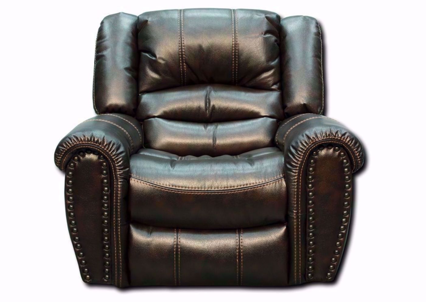 Dark Brown Torino Glider Recliner Front Facing | Home Furniture Plus Mattress