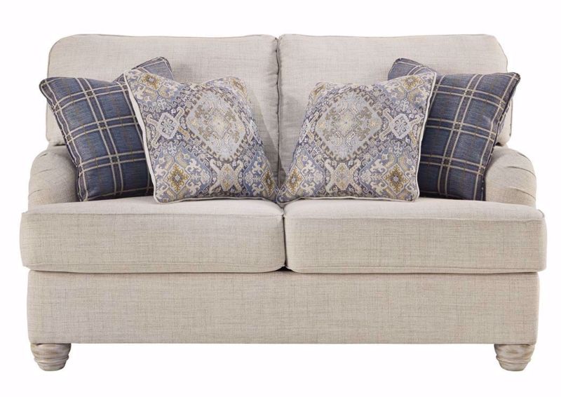 Off White Traemore Loveseat with Accent Pillows by Ashley Furniture | Home Furniture Plus Bedding