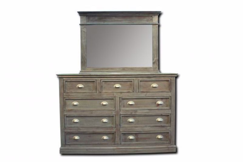Picture of Tuscana Dresser with Mirror - Gray