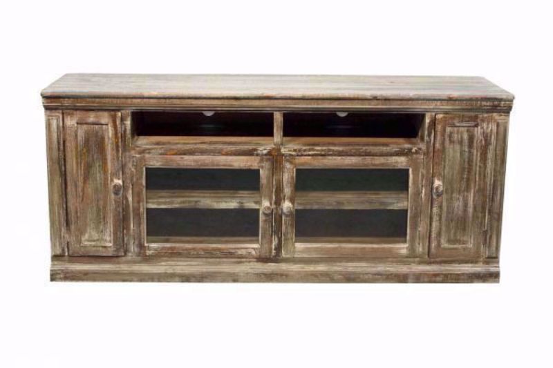 Barnwood Brown Vincente TV Stand Facing Front | Home Furniture Plus Mattress