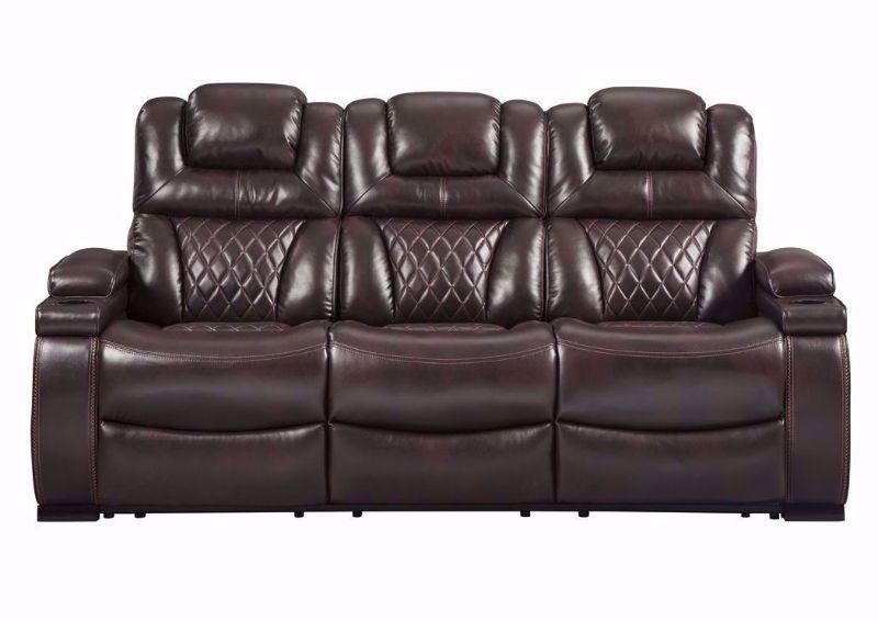Brown Front Facing Warnerton POWER Reclining Sofa by Ashley Furniture | Home Furniture Plus Bedding