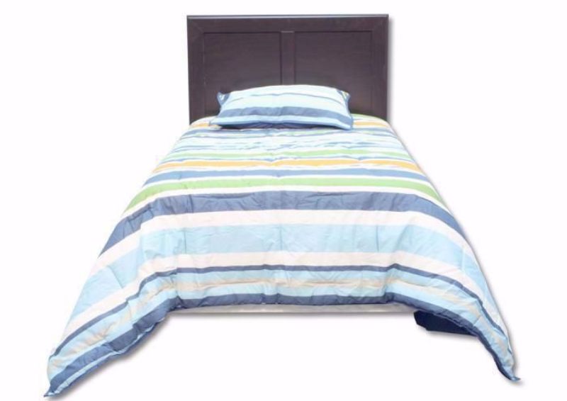 Kismet Twin Bed Headboard, Dark Brown, Front Facing | Home Furniture Plus Bedding