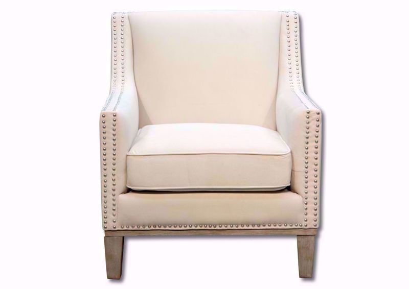Cream Augusta Accent Chair Facing Front | Home Furniture Plus Bedding