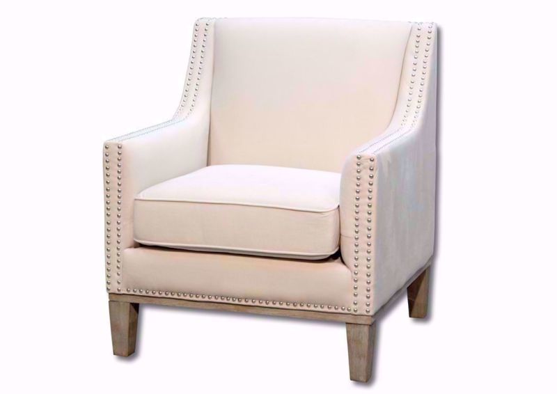Cream Augusta Accent Chair at an Angle | Home Furniture Plus Bedding