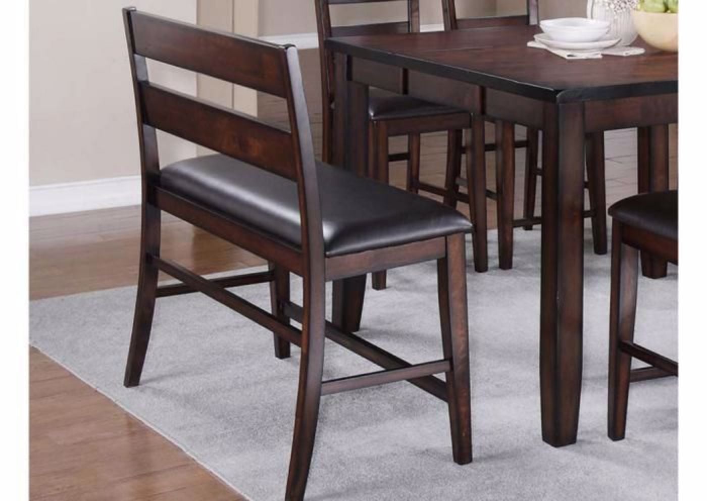 Picture of Belle Noir Dining Bench - Dark Brown