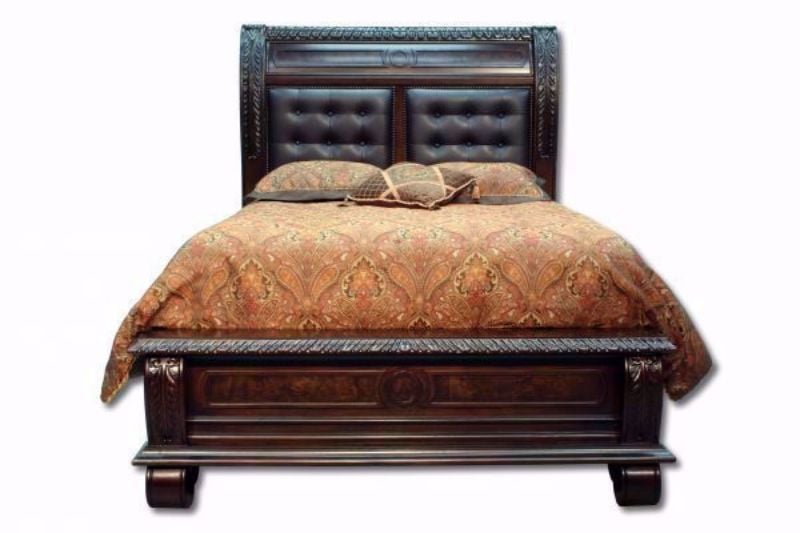 Sable Brown Hillsboro Queen Bed Facing Front | Home Furniture Plus Mattress