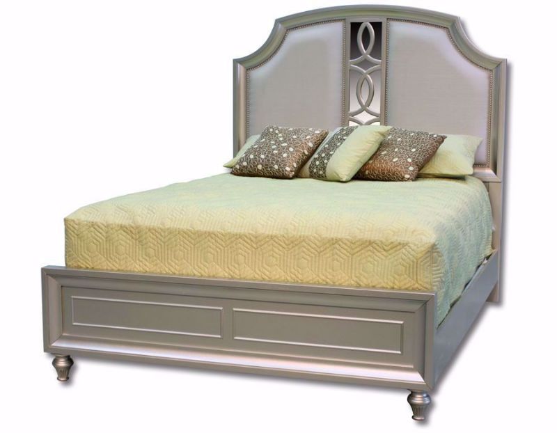 Champagne King Bed, Silver, Angle | Home Furniture Plus Mattress