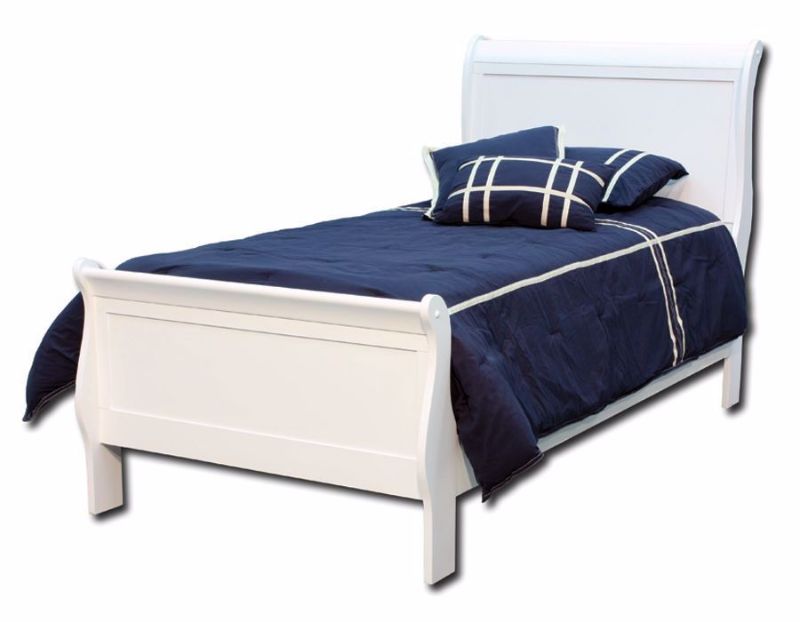 Picture of Louis Philippe Twin Bed - White