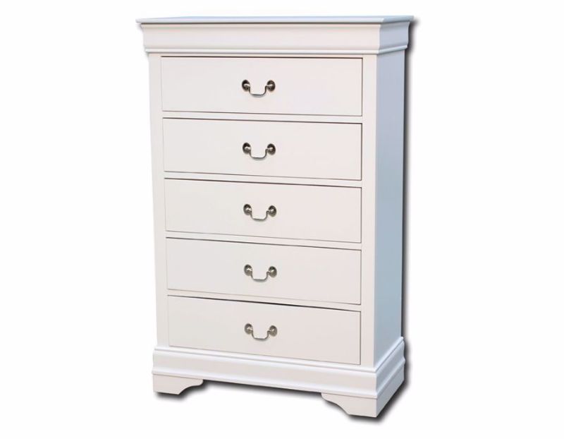Picture of Louis Philippe Chest of Drawers - White