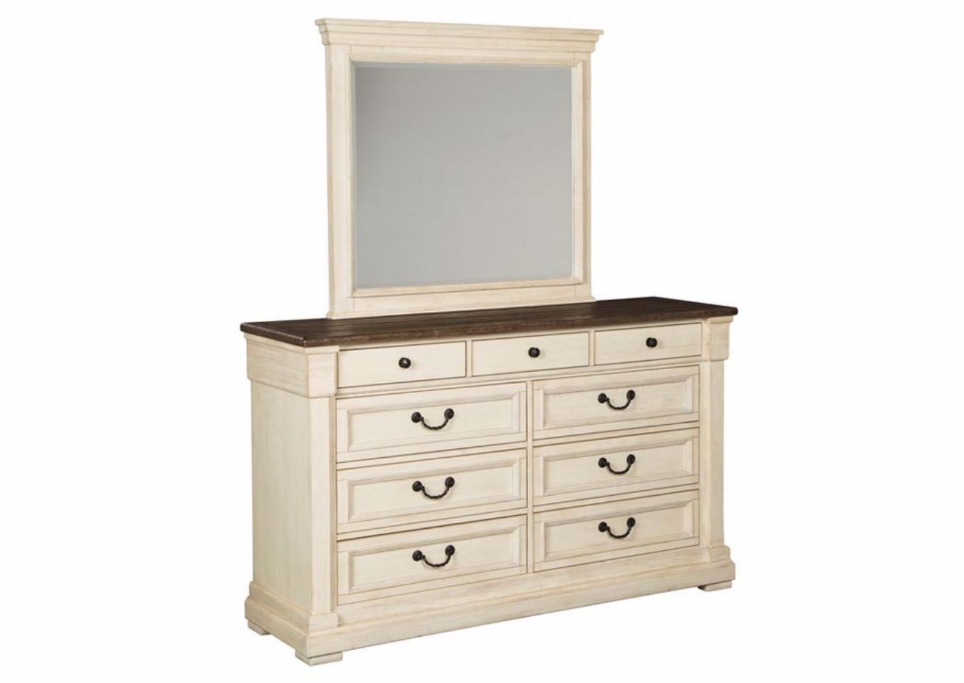 Picture of Bolanburg Dresser with Mirror - White