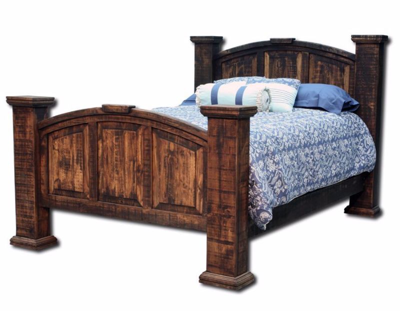 Picture of Vintage Rustic Queen Bed - Dark